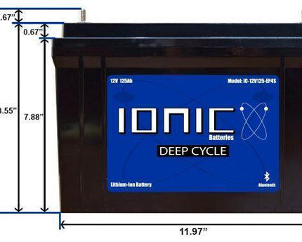 12 Volt 125Ah Ionic Lithium Deep Cycle Battery