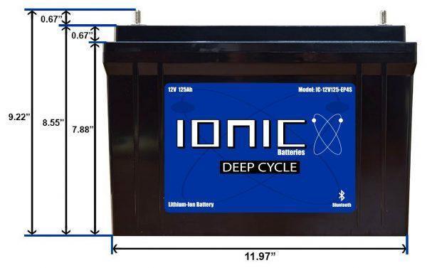 12 Volt 125Ah Ionic Lithium Deep Cycle Battery