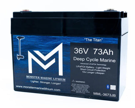 36V 73Ah Bluetooth Lithium Trolling Battery MML-3673B "Titan"