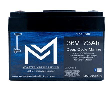 36V 73Ah Bluetooth Lithium Trolling Battery MML-3673B "Titan"