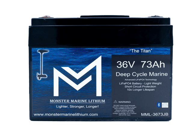 36V 73Ah Bluetooth Lithium Trolling Battery MML-3673B "Titan"